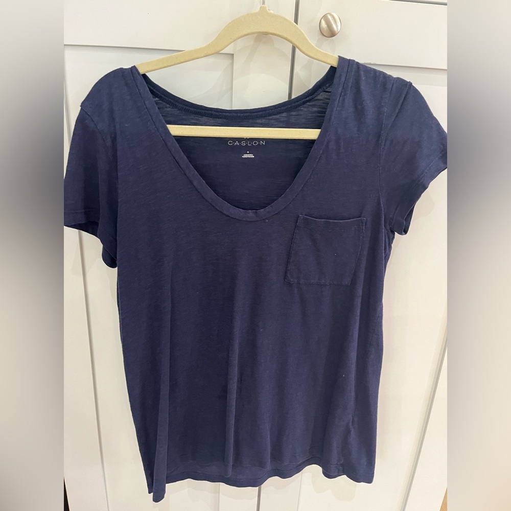 Caslon Women's Deep Blue Short Sleeve Tee